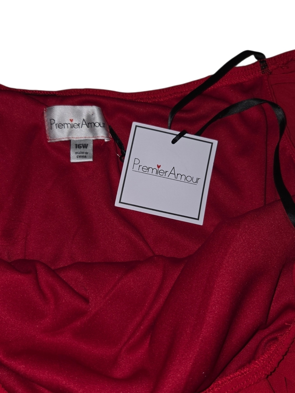Premier Red Off-Shoulder Pleated Maxi Dress - Picture 4 of 9